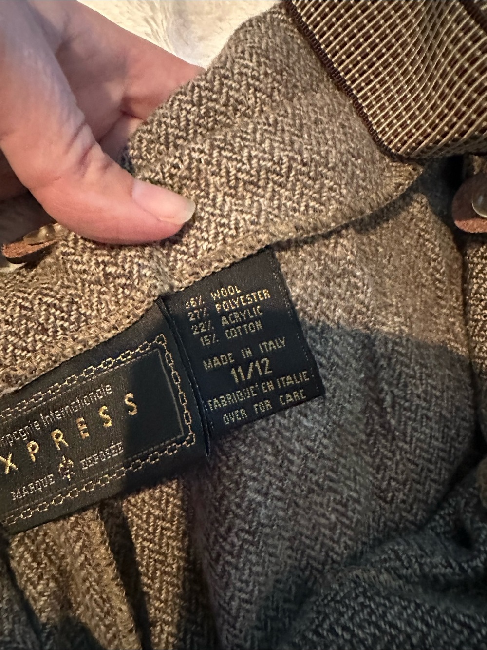 Express Gray Wool-Blend Trousers with Suspenders - Picture 2 of 7